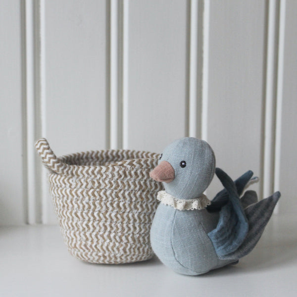 Bird Soft Toy in Basket (4877598883920)