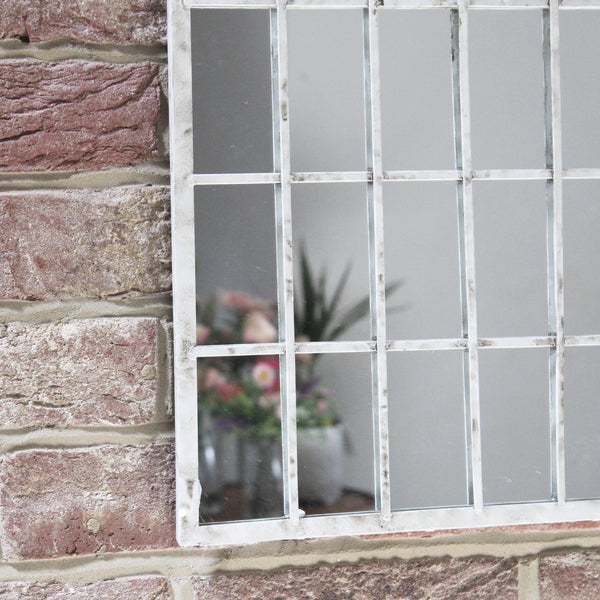 Aged White Multi Panel Mirror - 2 Sizes (6576755441744)