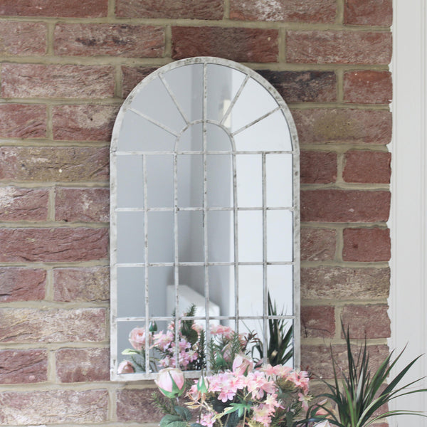 Aged White Multi Panel Mirror - 2 Sizes (6576755441744)