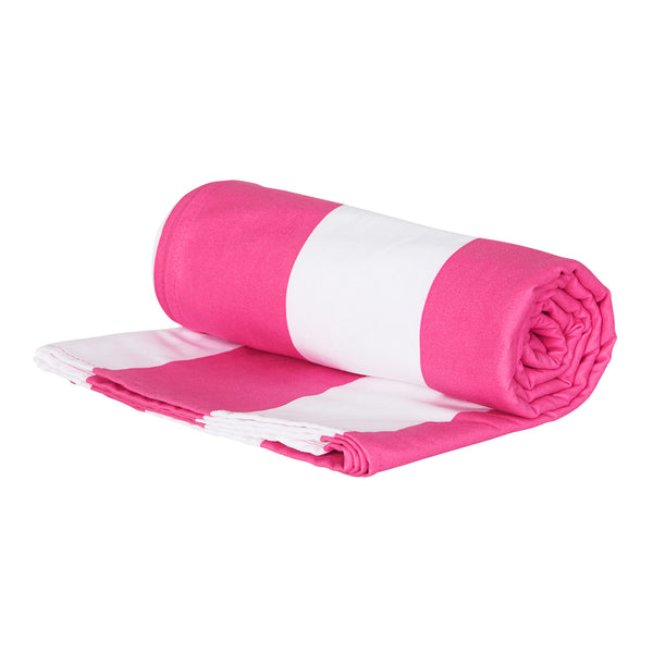 Personalised Micro Fibre Beach Towel - Pink (4877092618320)