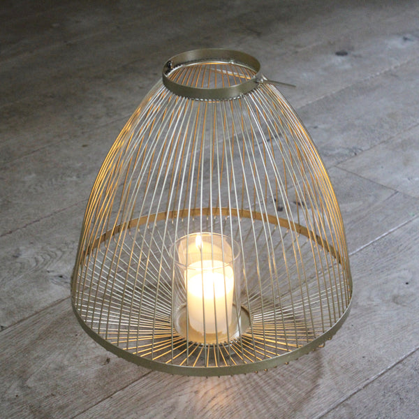Golden Metal Candle lantern (6641227989072)