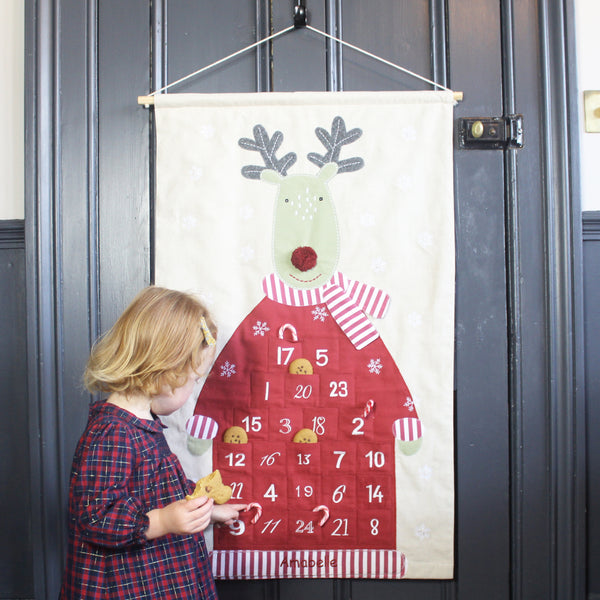 Personalised Hanging Reindeer Advent Calendar