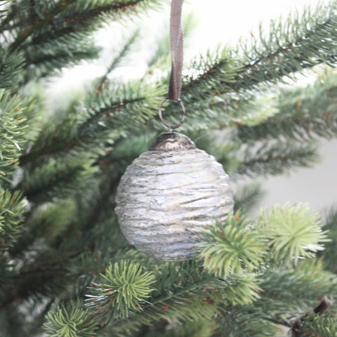 Set of 3 Antique Green Tree Decoration (6559742492752)