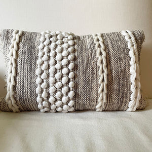 Jute Fringe Lumbar Cushion