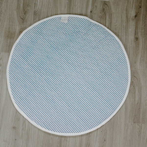 Reversible Blue Star & Stripe Quilted Play Mat