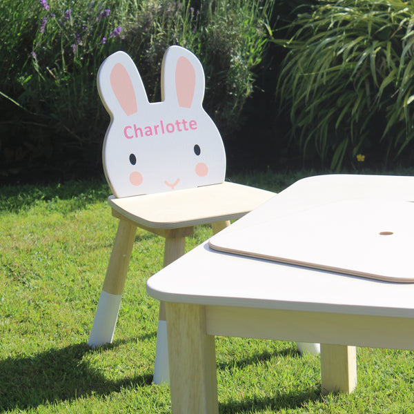Personalised Child Wooden Bunny Chair (4877470335056)