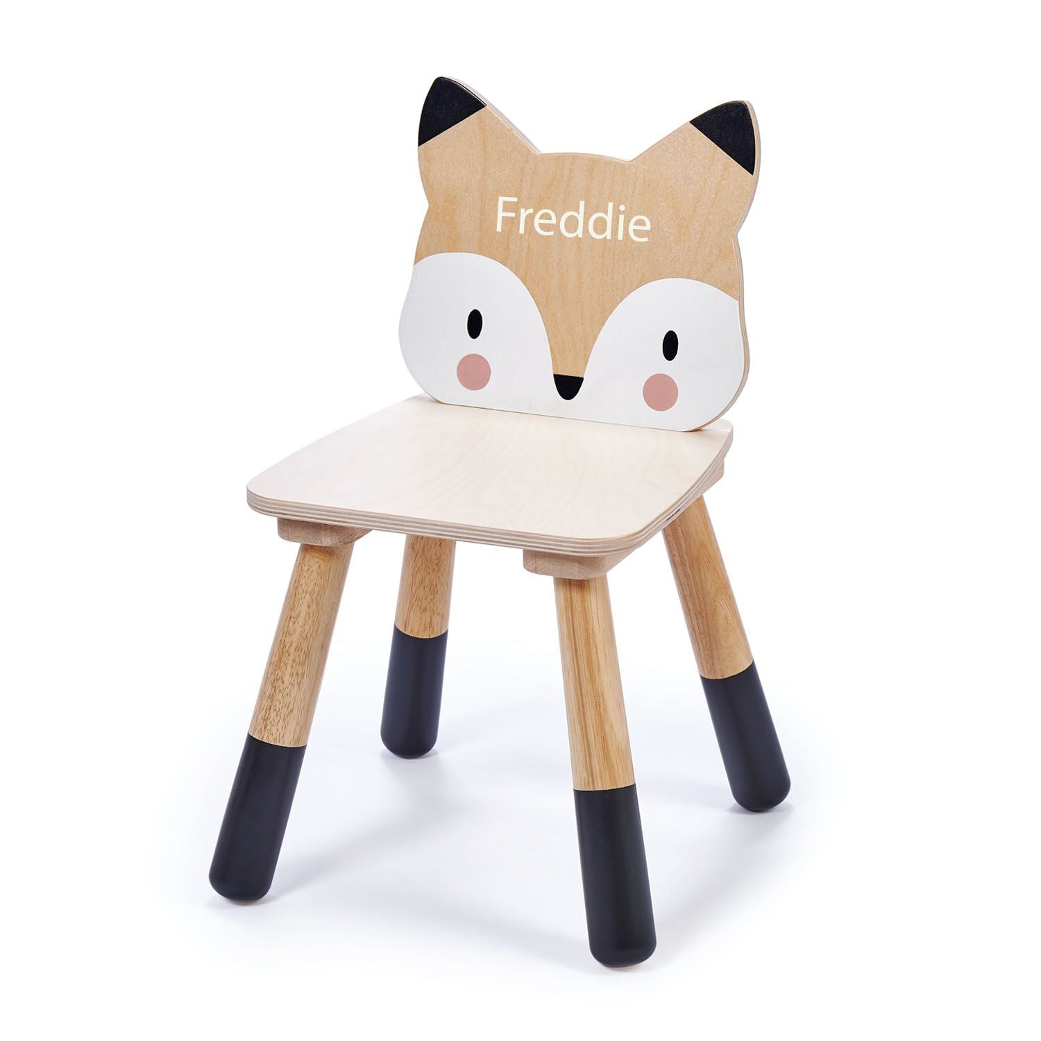 Personalised Child Wooden Fox Chair (4877470695504)