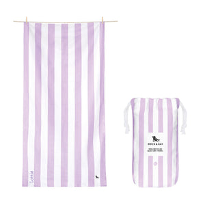 Personalised Micro Fibre Beach Towel - Lilac