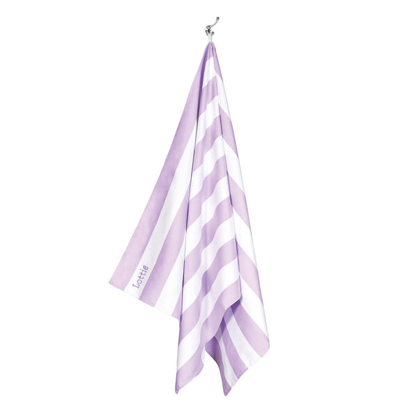 Personalised Micro Fibre Beach Towel - Lilac