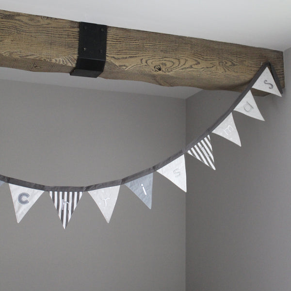 Grey Merry Christmas Bunting Banner (6559696060496)