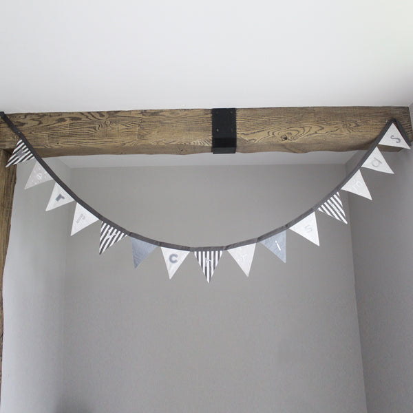 Grey Merry Christmas Bunting Banner (6559696060496)