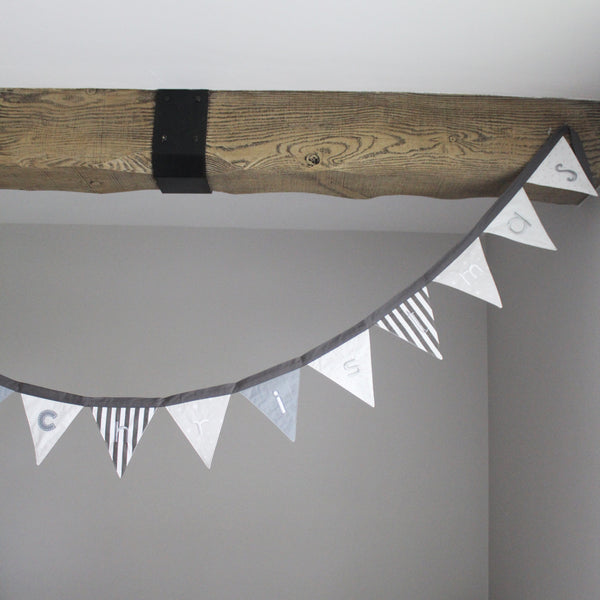 Grey Merry Christmas Bunting Banner (6559696060496)