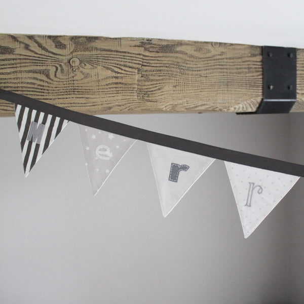 Grey Merry Christmas Bunting Banner (6559696060496)