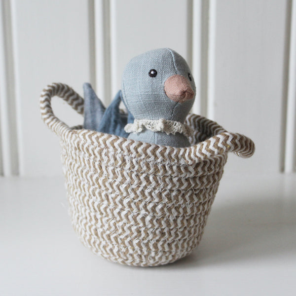 Bird Soft Toy in Basket (4877598883920)