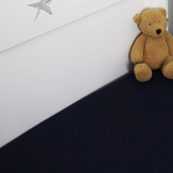 Navy Fitted Sheet - Single (6548266418256)