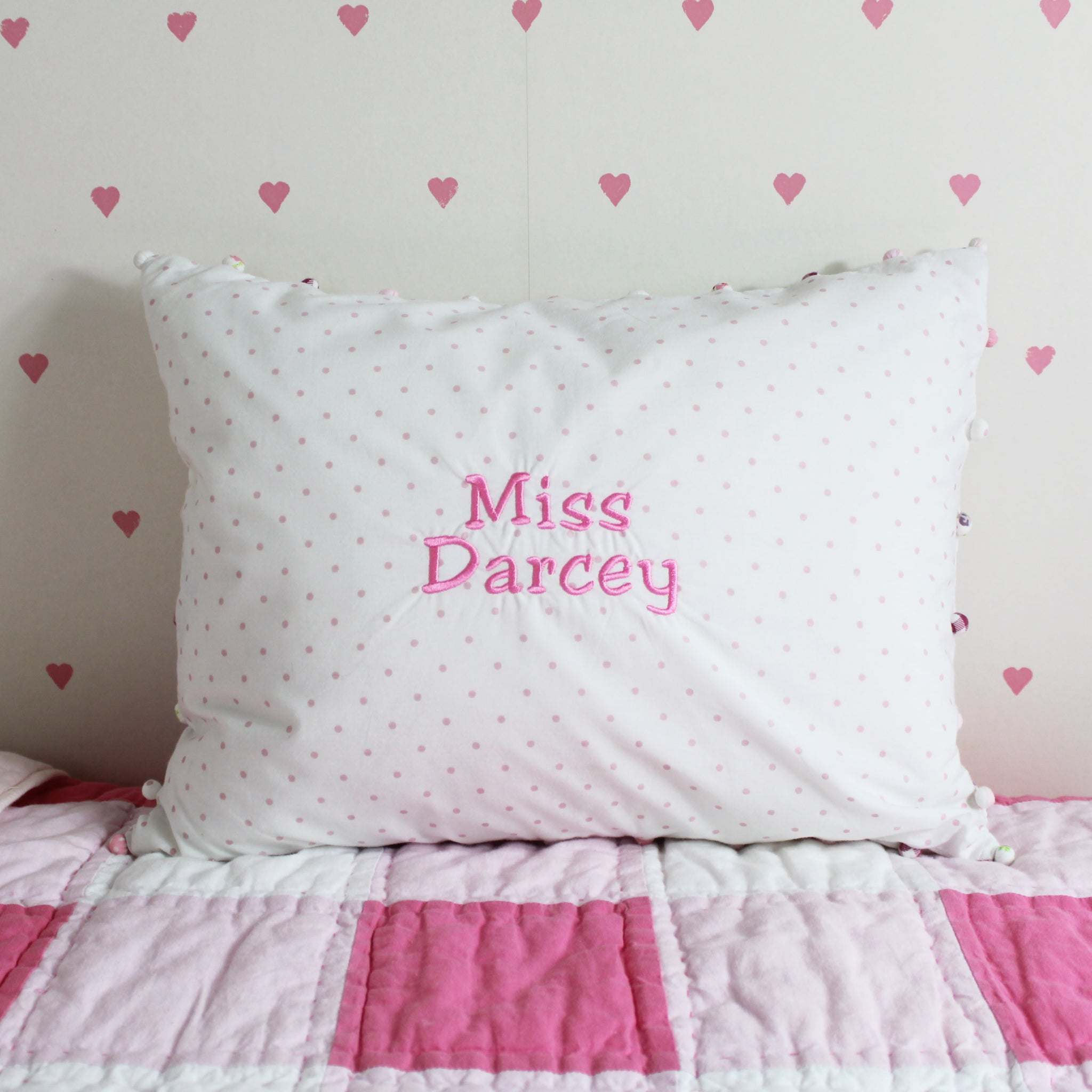 Personalised Pom Pom Cushion (6537377513552)
