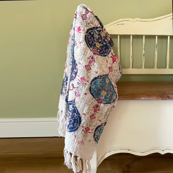 Persian Bright Printed Blanket Throw