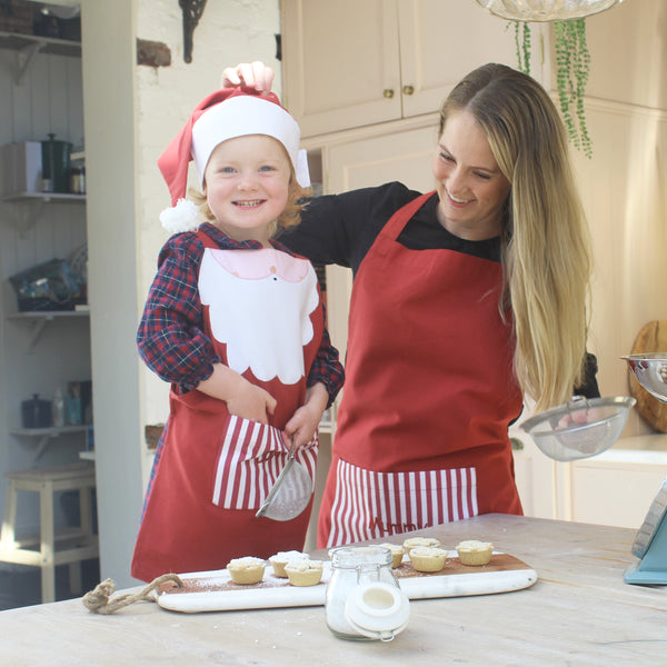 Personalised Adult Christmas Apron & Hat Set (6609334534224)