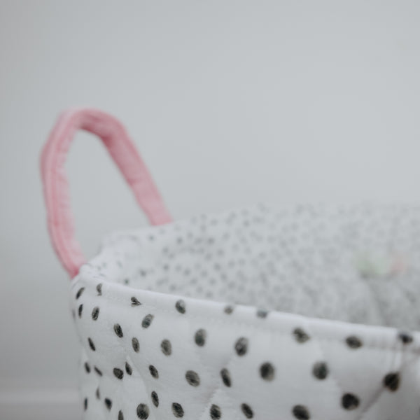 Personalised Quilted Toy Bag - Black Spot