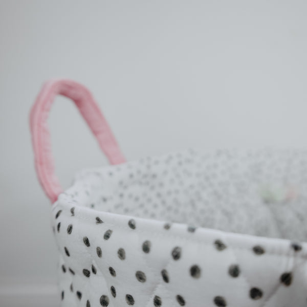 Personalised Quilted Toy Bag - Black Spot