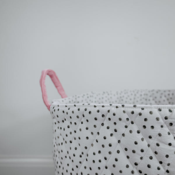 Personalised Quilted Toy Bag - Black Spot