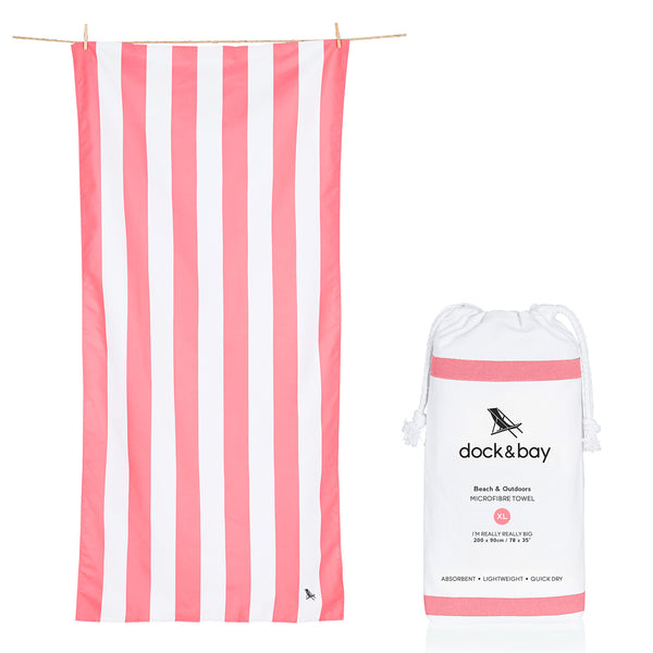 Personalised Micro Fibre Beach Towel - Pale Pink (4877088817232)