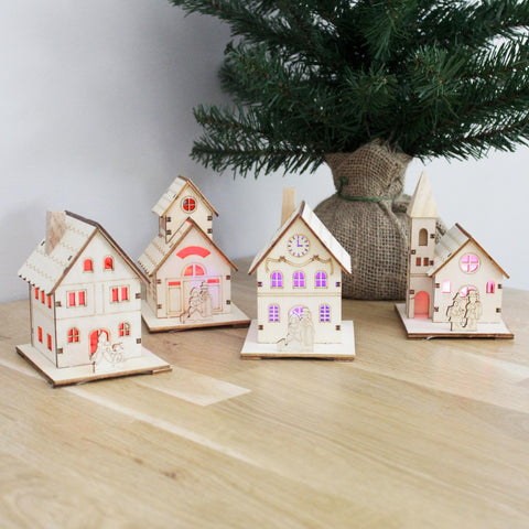 Set of 2 Mini LED Houses (6559711854672)