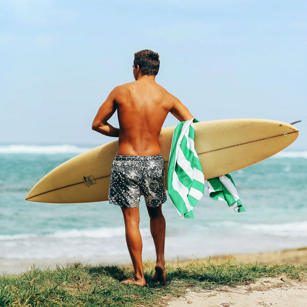 Personalised Micro Fibre Beach Towel - Green