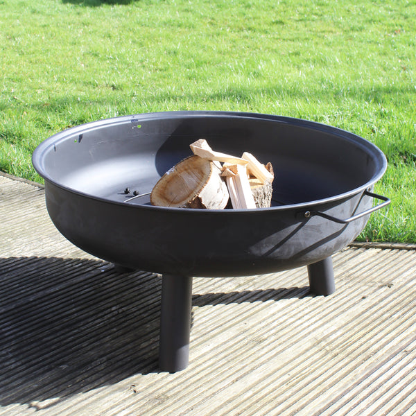 Large Metal Fire Pit with Fireguard