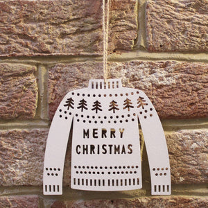 Set of 2 Christmas Jumper Tree Decorations