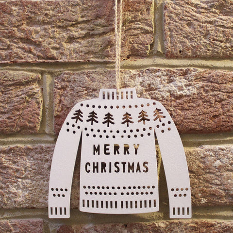 Set of 2 Christmas Jumper Tree Decorations