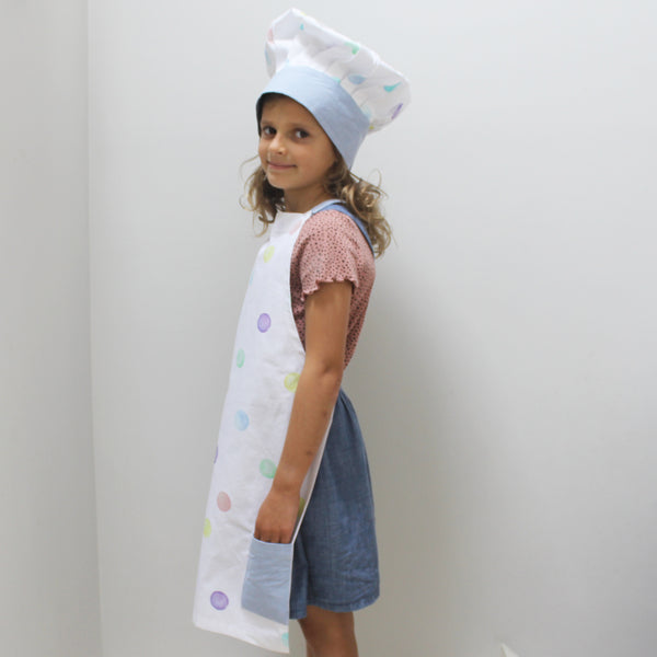 Personalised Child Spot Apron & Hat Set (4878737473616)