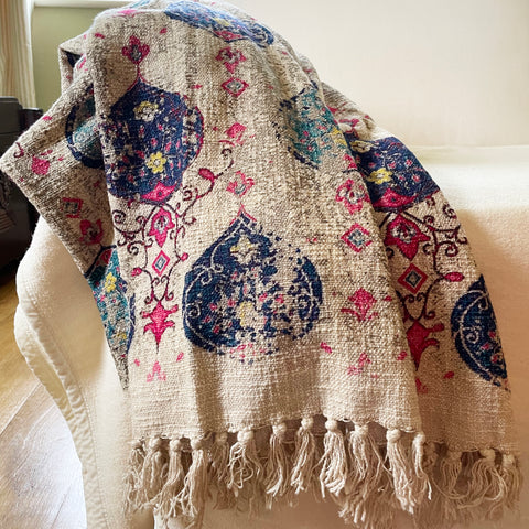 Persian Bright Printed Blanket Throw