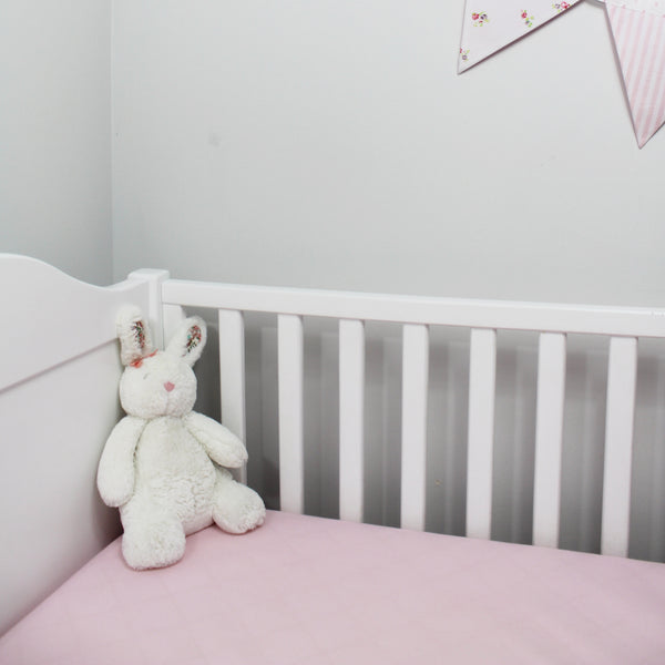Pink Fitted Sheet - Cot Bed & Single (6548268843088)