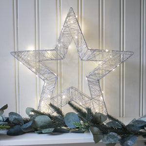 Metal Hollow LED Star - Warm White (6570210230352)