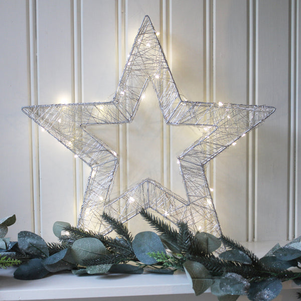 Metal Hollow LED Star - Warm White (6570210230352)