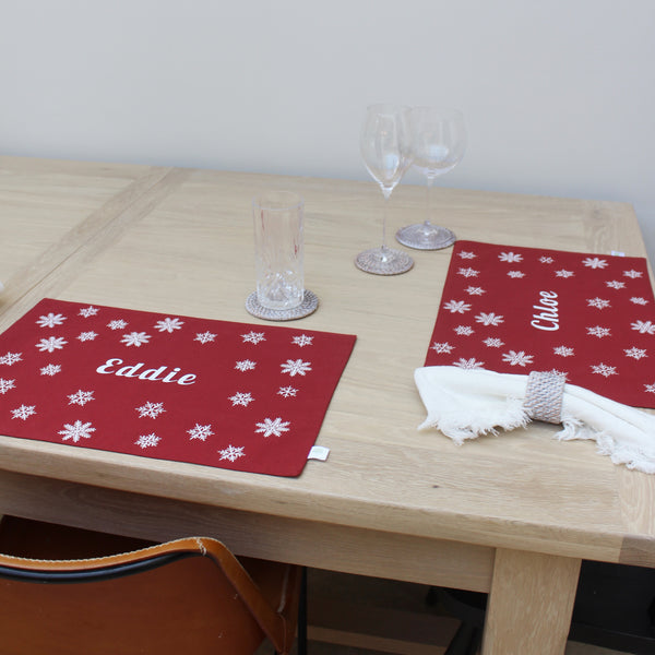 Set of 4 Personalised Christmas Placemats (6611272630352)