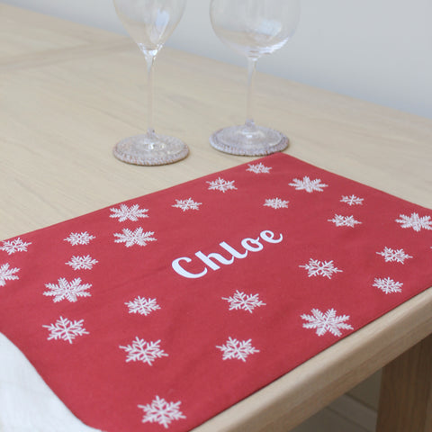 Set of 4 Personalised Christmas Placemats (6611272630352)