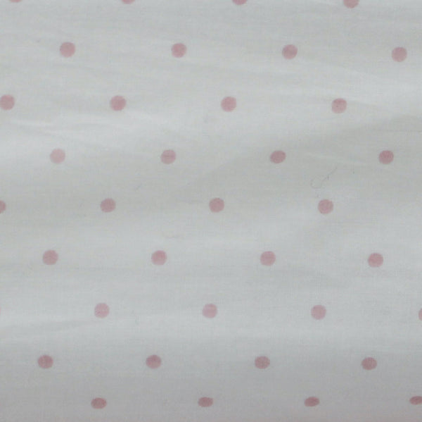 Pink Spot Fitted Sheet - Cot Bed (6548270317648)