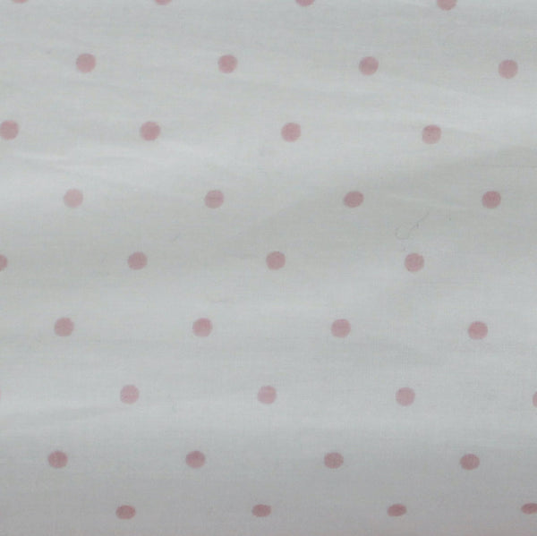 Pink Spot Fitted Sheet - Cot Bed (6548270317648)