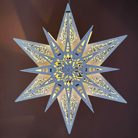 Layered Wooden Star Light