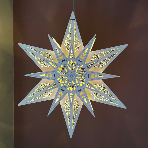 Layered Wooden Star Light